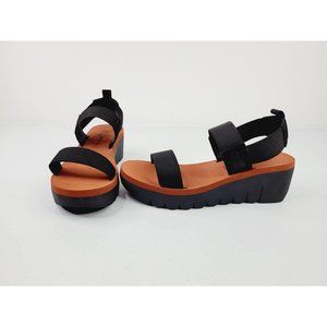 Fly London Black and Brown Sandals